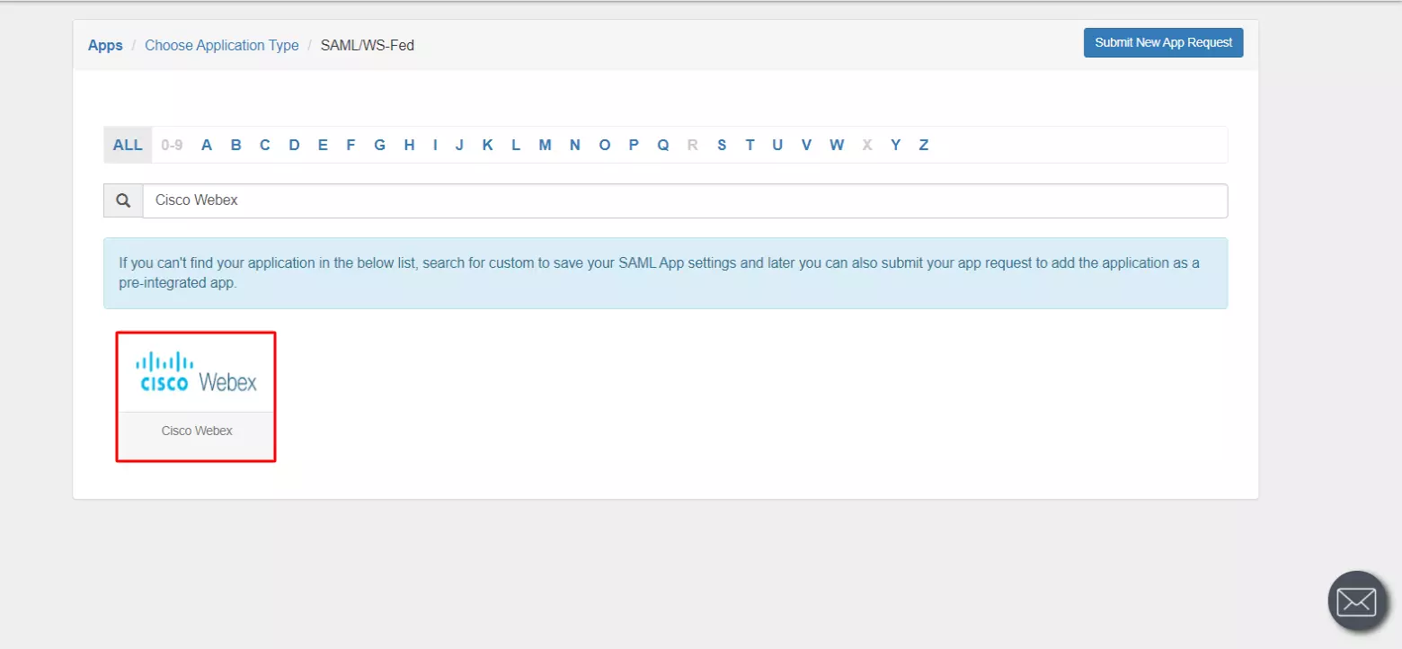 Cisco Webex Single Sign-On (SSO) manage apps
